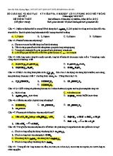 Đề kiểm tra khảo sát lớp 12 trung học phổ thông - Bài kiểm tra Khoa học tự nhiên môn Hóa học